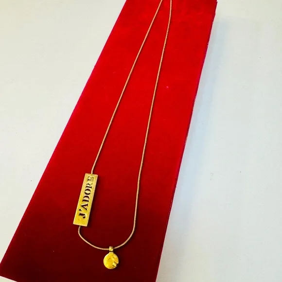 Dior Gold J'ADORE Pendant Necklace - Picture 15 of 15
